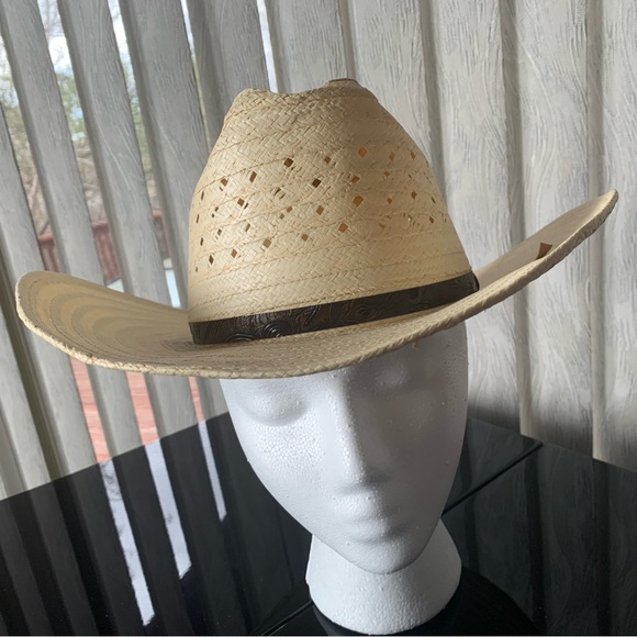 Vintage Canyon Trails woven straw western cowboy hat size 7 - Picture 4 of 6